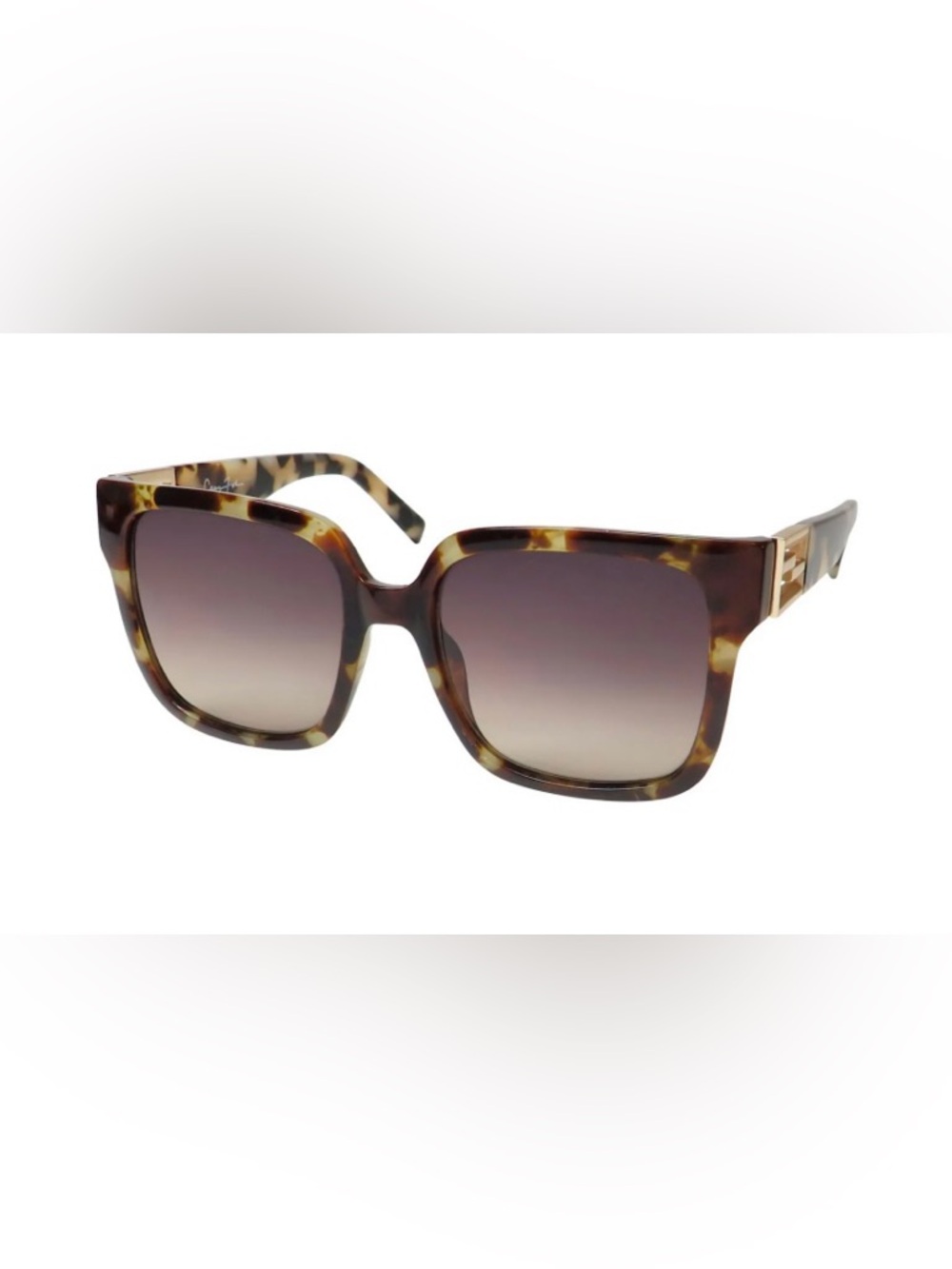 Sean John Women's Tortoiseshell Square Sunglasses with Brown Gradient Lenses
